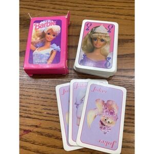 Vintage 1992 Mattel Barbie Playing Cards Deck Pink Box 3 Jokers Barbiecore Retro